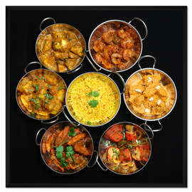 Gerahmter Kunstdruck Indisches Essen