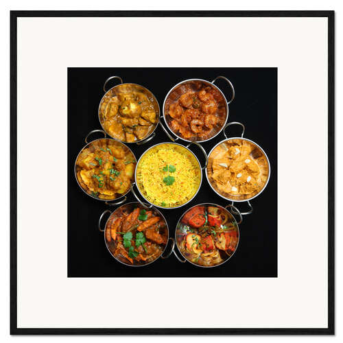 Framed art print Indian food