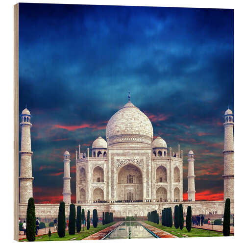 Cuadro de madera Taj Mahal in India