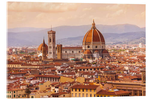 Stampa su vetro acrilico Florence Cathedral in evening light