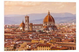 Foam board print Florence Cathedral in evening light