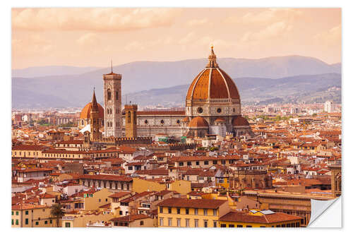 Wall sticker Florence Cathedral in evening light