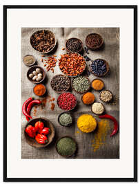 Gerahmter Kunstdruck Gewürzschalen III