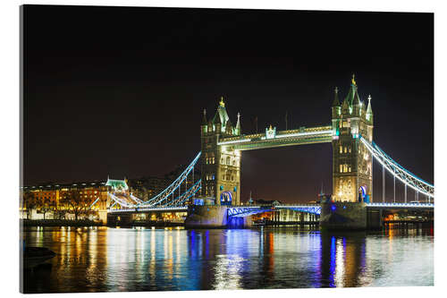 Acrylic print Tower bridge at night