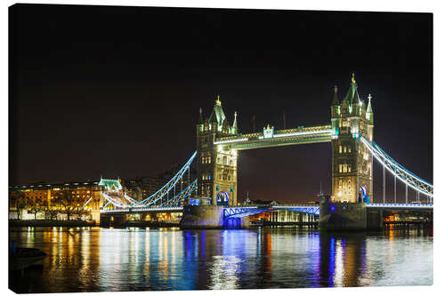 Stampa su tela Tower bridge at night