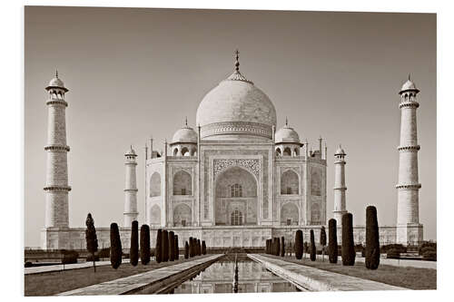 Foam board print Taj Mahal in sunrise light