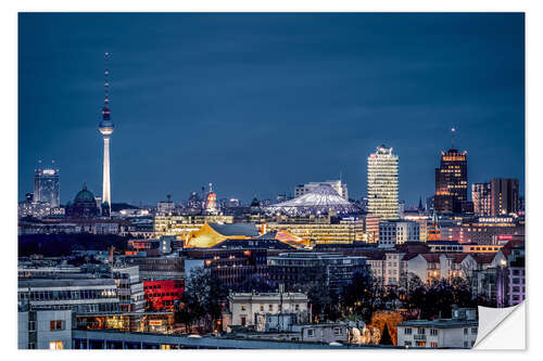 Naklejka na ścianę Potsdamer Platz Berlin at Night