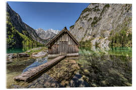 Akrylglastavla Boathouse at the lake, Bavaria