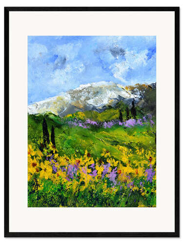 Impression artistique encadrée Montagnes en Provence