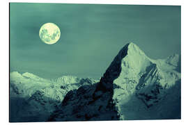 Magnettafel Vollmond am Eiger