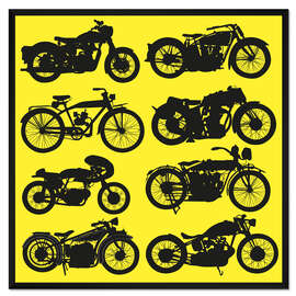 Gerahmter Kunstdruck Motorräder