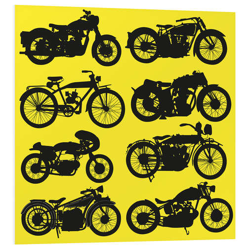 Tableau en PVC Motos