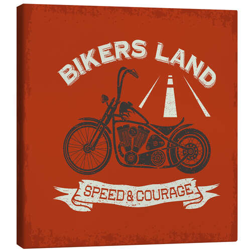 Canvas print Bikers Land