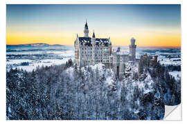 Vinilo para la pared Neuschwanstein nevado