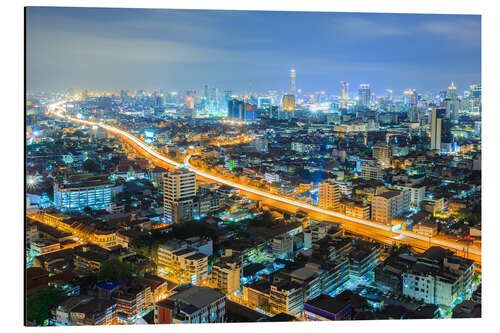 Tableau en aluminium Bangkok downtown Skyline at night