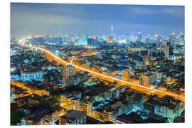 PVC-taulu Bangkok downtown Skyline at night