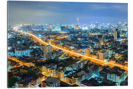 Galleritryck Bangkok downtown Skyline at night