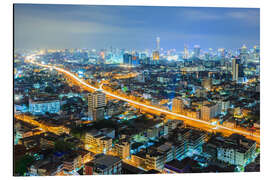 Magnettafel Bangkok Innenstadt-Skyline nachts