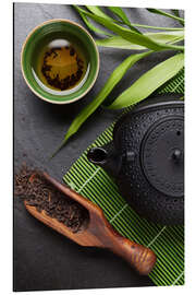 Magnettafel Asiatische Teeschale und Teekanne