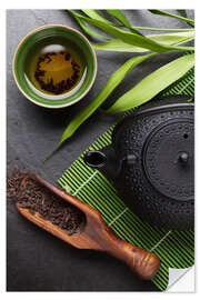 Sisustustarra Asian tea cup and teapot