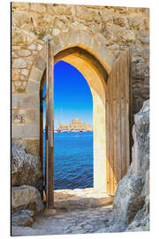 Magnettafel offene Tür in alter Festung