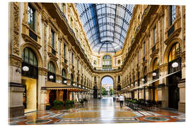 Acrylglasbild Glaskuppel der Galleria Vittorio Emanuele in Mailand, Italien