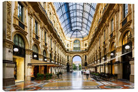 Canvas print Glass dome of Galleria Vittorio Emanuele in Milan, Italy