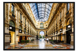 Gerahmter Kunstdruck Glaskuppel der Galleria Vittorio Emanuele in Mailand, Italien