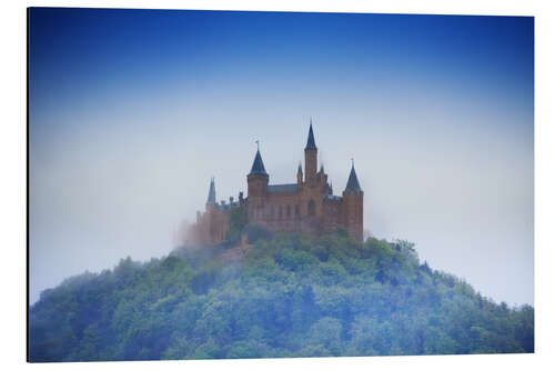 Alubild Burg Hohenzollern im Dunst