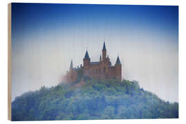 Stampa su legno Hohenzollern castle in haze