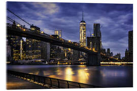 Acrylic print New York City - beautiful sunrise over manhattan