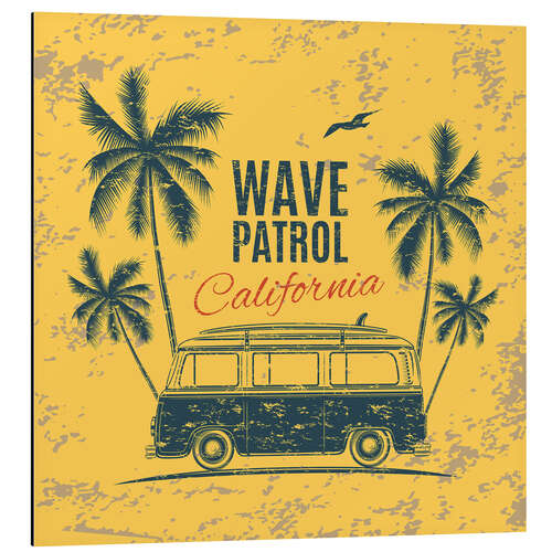 Tableau en aluminium Wave Patrol California