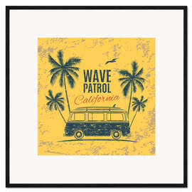 Ingelijste kunstdruk Wave Patrol California