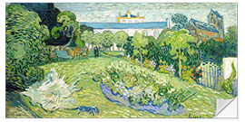 Selvklebende plakat Garden of Daubigny