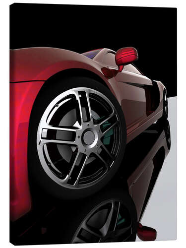 Canvas print red sports car