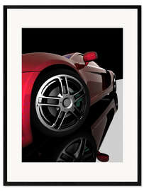 Plakat artystyczny premium w ramie red sports car