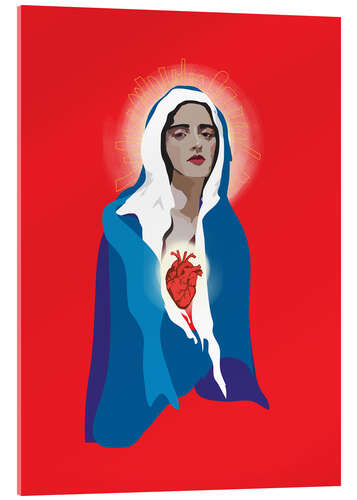 Tableau en verre acrylique Virgin Of Guadalupe