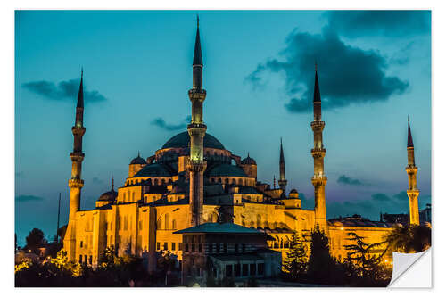 Selvklebende plakat Blue Mosque in Istanbul