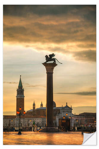 Selvklæbende plakat Basilica Di San Giogio Maggiore in Venice