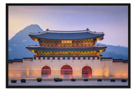 Gerahmter Kunstdruck Gyeongbokgung Palast in Südkorea
