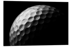 Quadro em alumínio Golf ball in the macro