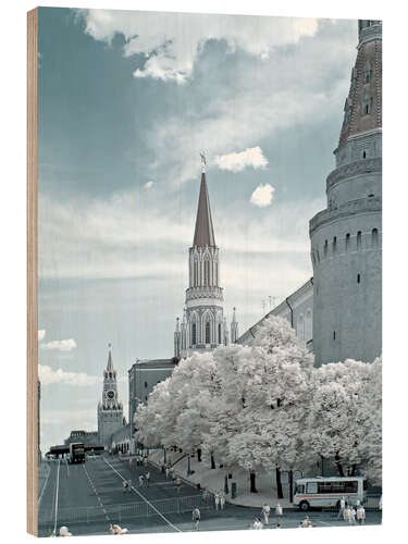 Wood print Kremlin towers