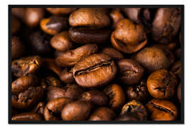 Gerahmter Kunstdruck Arabica Bohnen