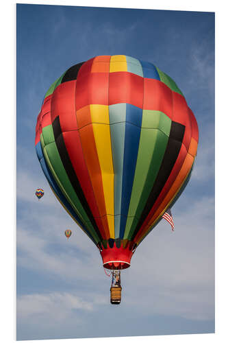 Print på skumplade Colorful hot air balloon