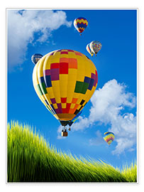 Poster  Les montgolfières colorées