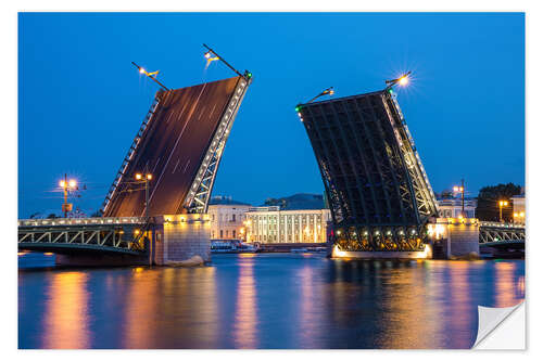 Muursticker Palace Bridge St. Petersburg, Russia