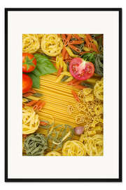 Gerahmter Kunstdruck Nudel Mix