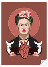 Wall sticker Frida Kahlo's heart