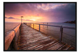 Gerahmter Kunstdruck Bodensee Sonnenuntergang I