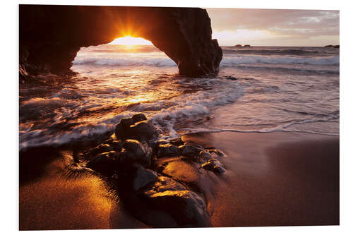 Foam board print Coast at sunset, La Palma